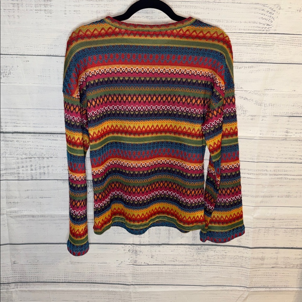 NWOT Multicolor Striped Textured Sweater - Women - Picture 5 of 8
